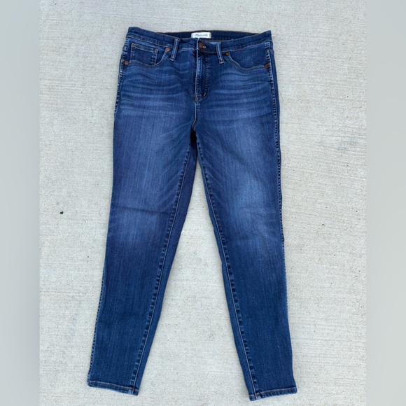 MADEWELL 10" High-Rise Skinny Jeans in Danny Wash: TENCEL™ Denim Edition size 32 - Picture 2 of 5